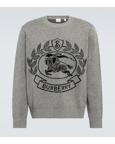 Burberry Pullover Irving aus Wolle - Grau