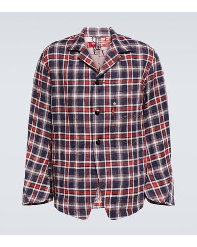 Junya Watanabe X Levi's Checked Linen Overshirt - Multicolour