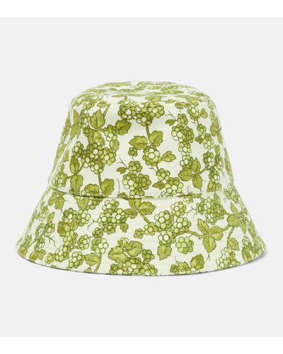 Etro Chapeau bob imprime en toile - Vert