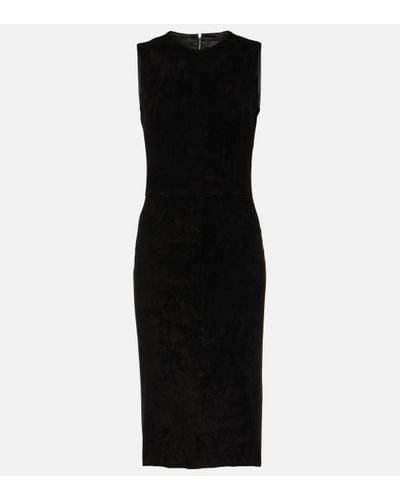 Stouls Eva Leather Midi Dress - Black