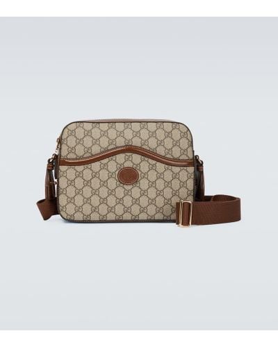 Gucci Messenger Bag With Interlocking G - Brown