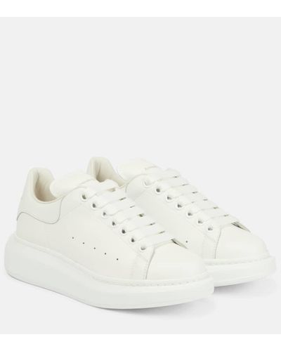 Alexander McQueen Zapatillas Oversized de piel - Blanco