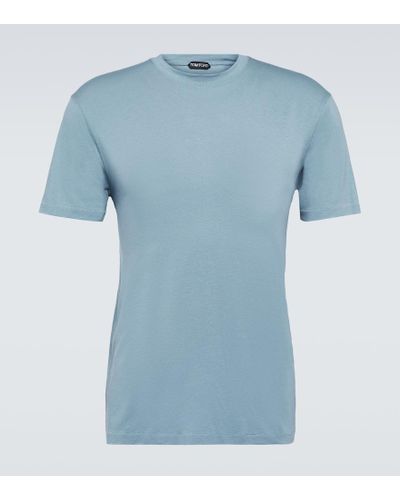 Tom Ford T-Shirt aus Jersey - Blau
