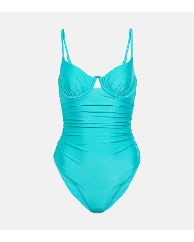 Jonathan Simkhai Laine Underwire Cutout Swimsuit - Blue