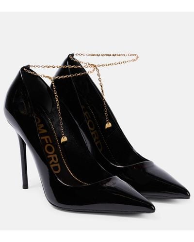 Tom Ford Escarpins à fini verni 120 mm - Noir