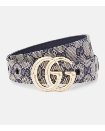 Gucci Cintura in pelle GG Marmont - Blu