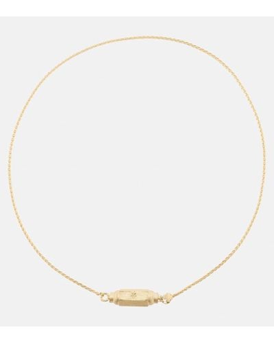 Marie Lichtenberg Coco Micro 18kt Gold Necklace - Natural