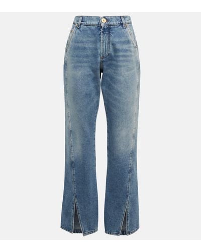 Balmain High-rise Straight Jeans - Blue