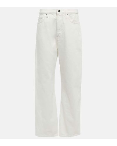 Totême Mid-Rise Straight Jeans - Weiß