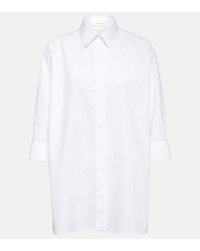 The Row Camisa Elada en popelin de algodon - Blanco