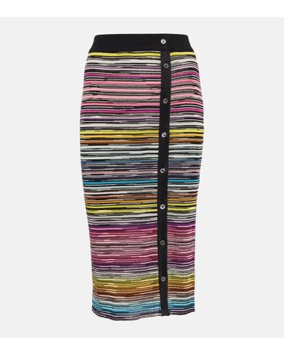 Missoni High-rise Wool-blend Midi Skirt - Multicolor