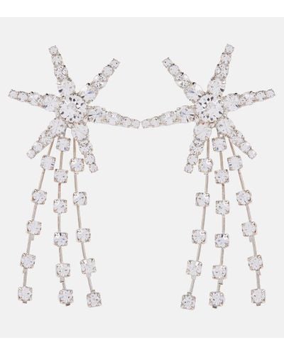 Jennifer Behr Comet Crystal-embellished Earrings - White