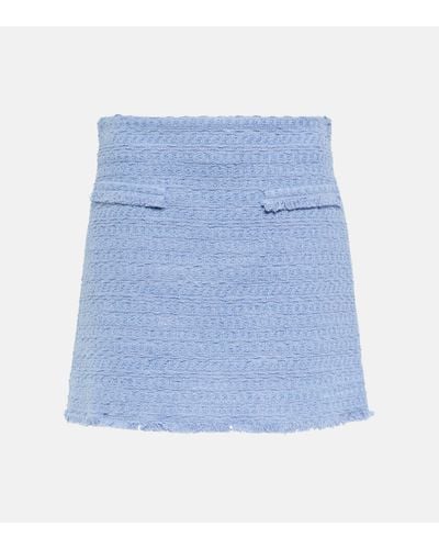 Oscar de la Renta Cotton-blend Miniskirt - Blue