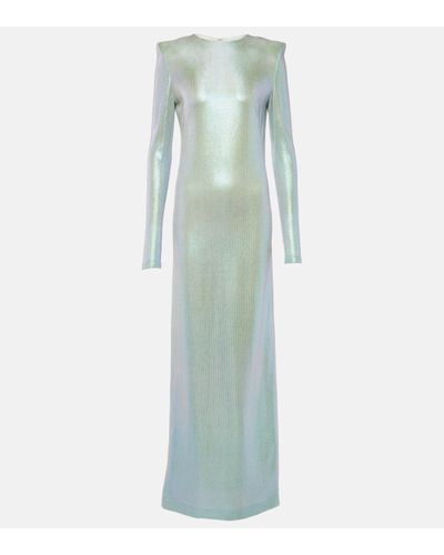 Galvan London Frieze Jersey Gown - Blue