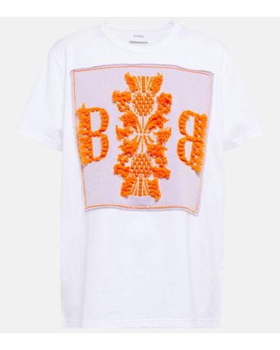 Barrie Cotton And Cashmere Logo T-shirt - Orange