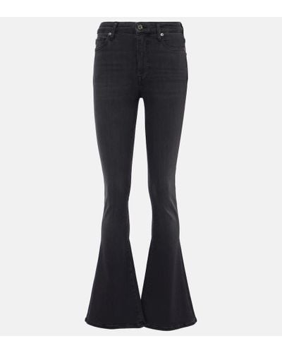 7 For All Mankind High-Rise Bootcut Jeans - Blau