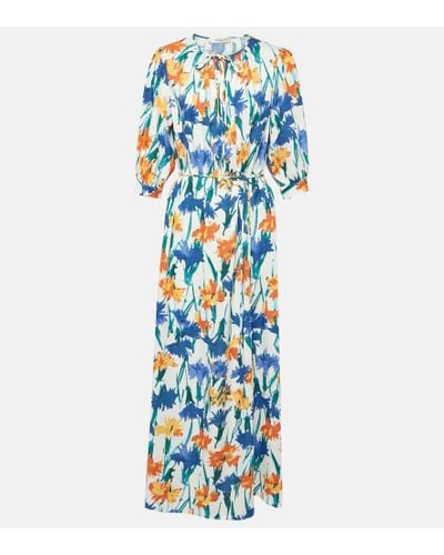 Diane von Furstenberg Drogo Floral Maxi Dress - Blue