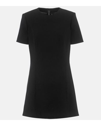 Saint Laurent Vestido corto de lana - Negro