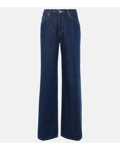 RE/DONE Palazzo Mid-rise Wide-leg Jeans - Blue