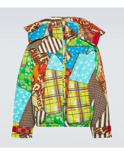 ERL Printed Cotton-blend Down Jacket - Green