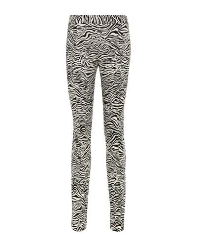 Proenza Schouler Zebra Jacquard Skinny Pants - Gray