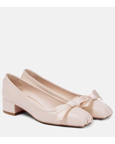 Christian Louboutin Mamaflirt Bow-detail Leather Court Shoes - Pink