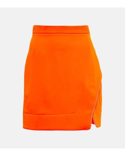 Vivienne Westwood Minifalda en crepe de tiro alto - Naranja
