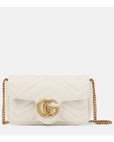 Gucci Sac Super Mini GG Marmont En Cuir Matelassé - Neutre