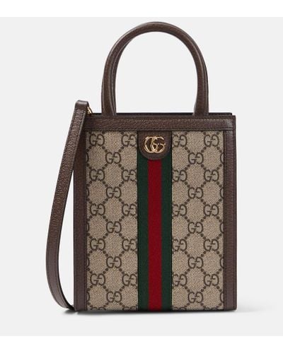 Gucci Super Mini Ophidia GG Canvas Tote Bag - Black