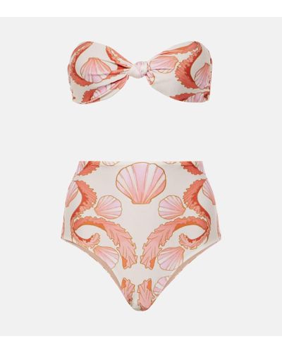 Adriana Degreas Seashell High-rise Bikini - Pink