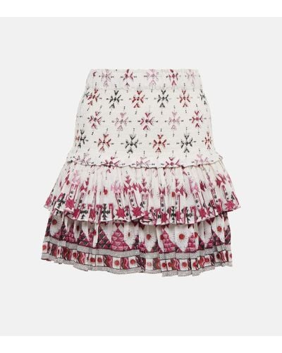 Isabel Marant Minifalda Naomi de algodon estampada - Rojo