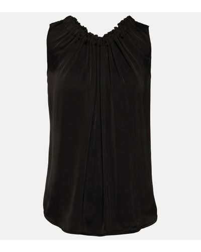 Velvet Mindi Satin Top - Black