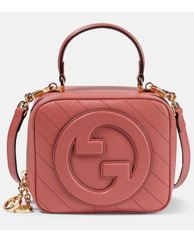 Gucci Blondie Leather Shoulder Bag - Red