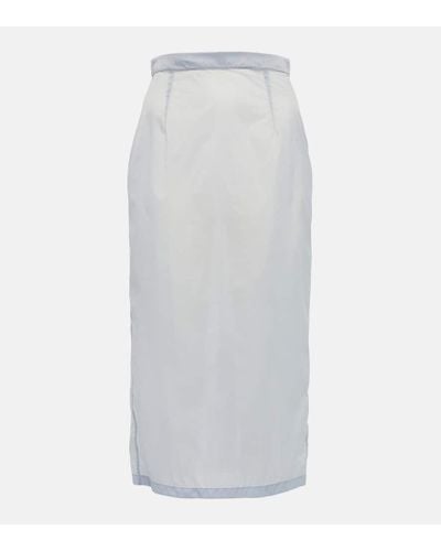 Maison Margiela Semi-sheer Midi Skirt - White