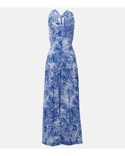 Proenza Schouler Simone Printed Maxi Dress - Blue
