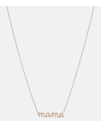 Sydney Evan Mama 14kt Yellow Gold Necklace With Diamonds - Multicolour