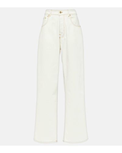 Jacquemus Le De-nimes Large Wide-leg Jeans - White