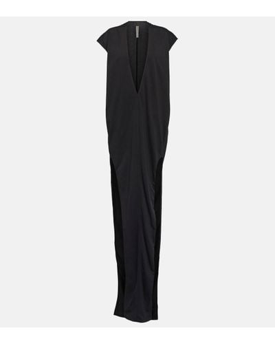 Rick Owens Robe longue Arrowhead en coton - Noir