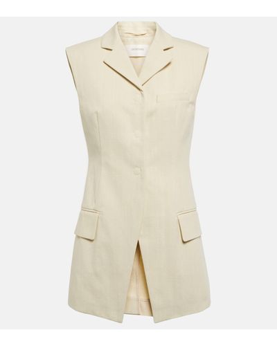 Sportmax Blazer Kentia sans manches en coton - Neutre