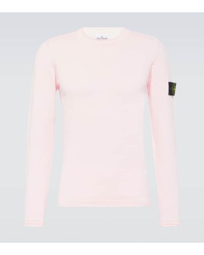 Stone Island Sweatshirt Compass aus einem Baumwollgemisch - Pink