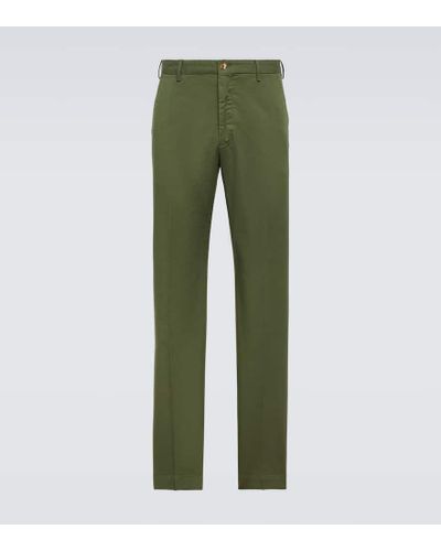 Incotex Pantaloni regular in misto cotone - Verde
