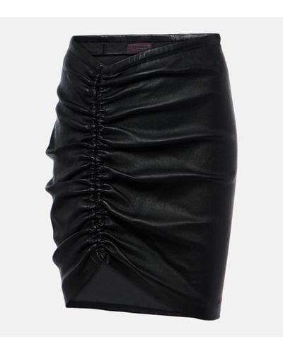 Stouls Mouna Leather Miniskirt - Black