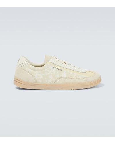 Stone Island S0101 Leather And Canvas Sneakers - White