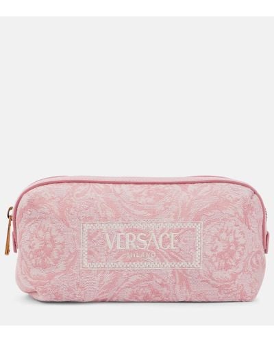 Versace Kosmetiketui Barocco aus Jacquard - Pink