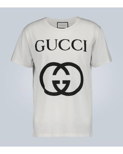 Gucci T-shirt Oversize Con Stampa GG - Neutro