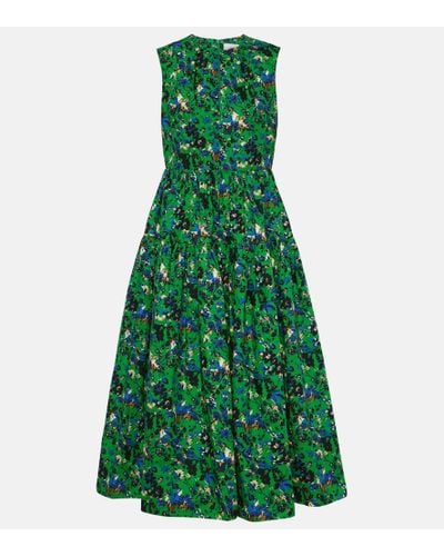 Erdem Cotton Midi Dress - Green