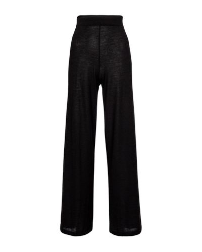 Alaïa High-rise Cashmere-blend Trousers - Black