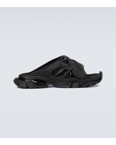 Balenciaga Track Slide Sandals - Black