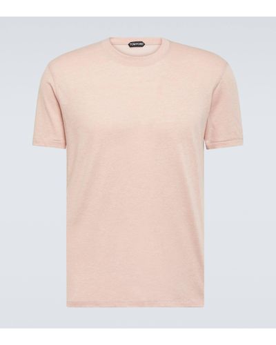 Tom Ford Cotton-blend Jersey T-shirt - Pink