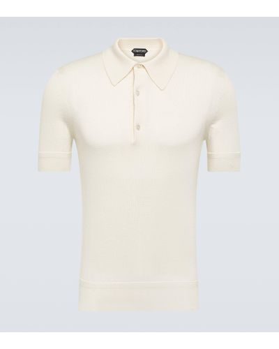 Tom Ford Cashmere And Silk Polo Shirt - Natural